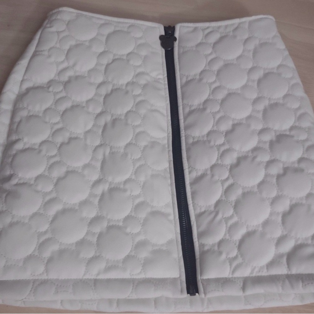Disney Mickey Skirt - Quilted White SZ LRG NWT